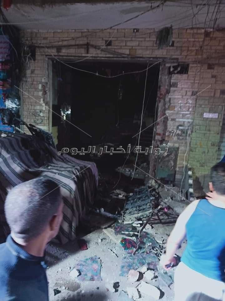 صور .. انفجار ماسورة غاز بمنطقة حدائق المعادي