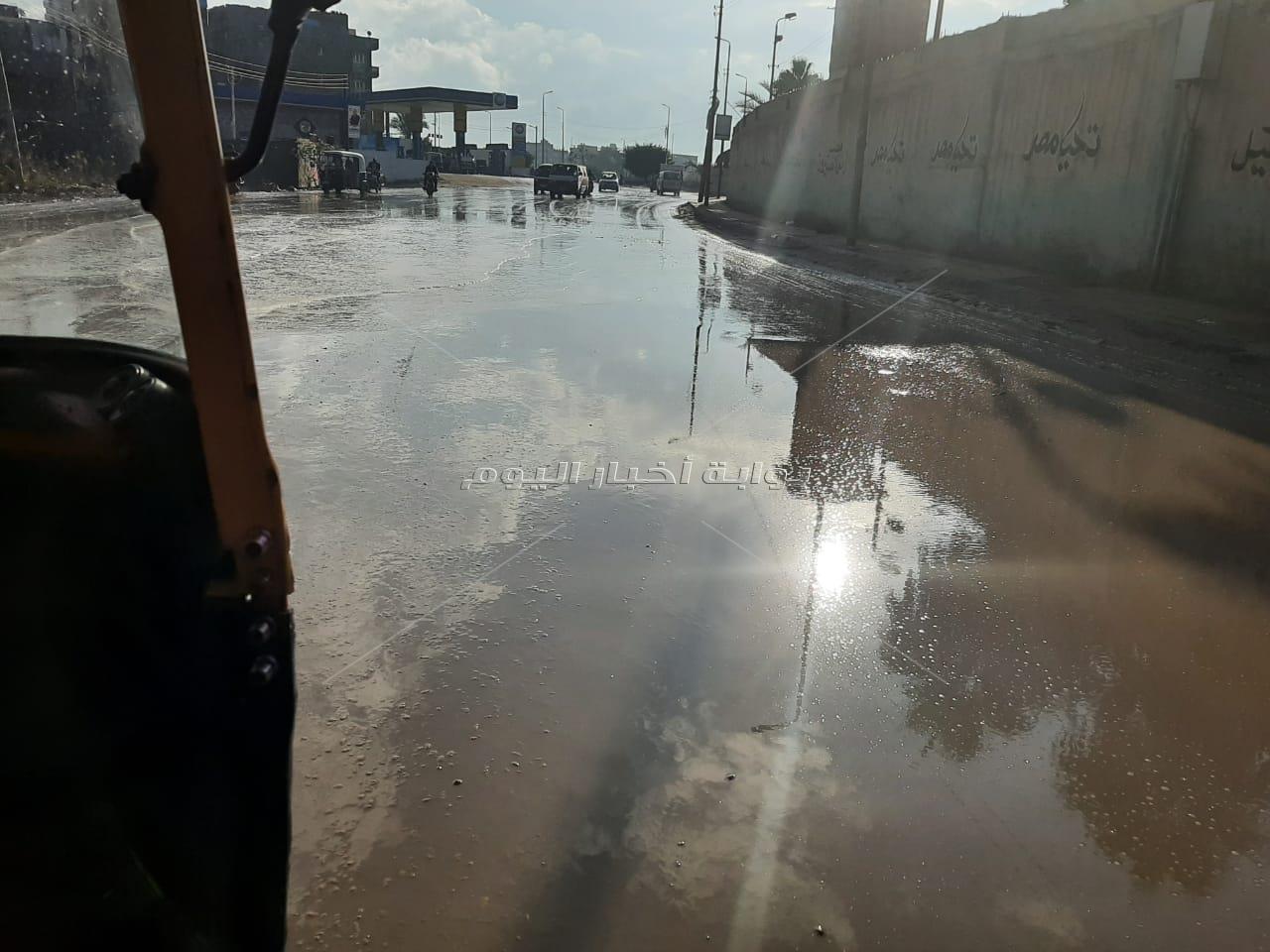 أمطار غزيرة بالإسكندرية