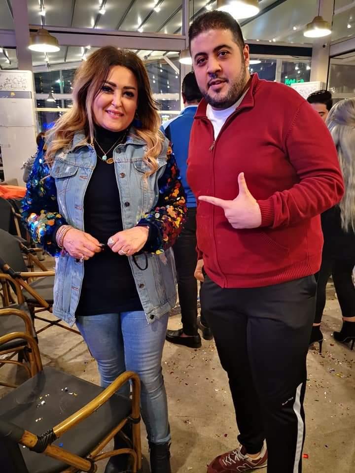 أسامة منير ونهال عنبر يحتفلان بعيد ميلاد الفنانة أمل رزق