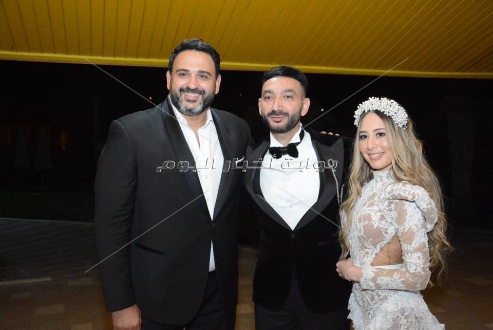 مصطفى حجاج وكارمن سليمان وتامر حسين في زفاف نادر حمدي