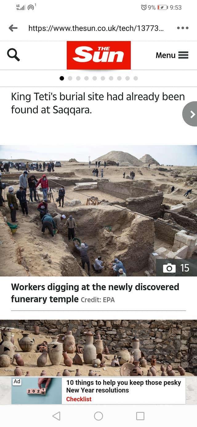 ذا صين :مصر تكشف عن كنز من الكنوز القديمة في سقارة