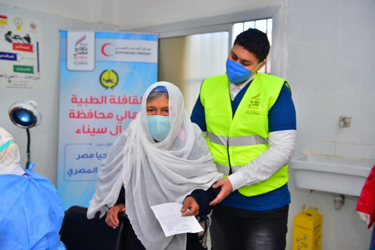  قافلة تحيا مصر الطبية تواصل عملها بمستشفى الشيخ زويد المركزي