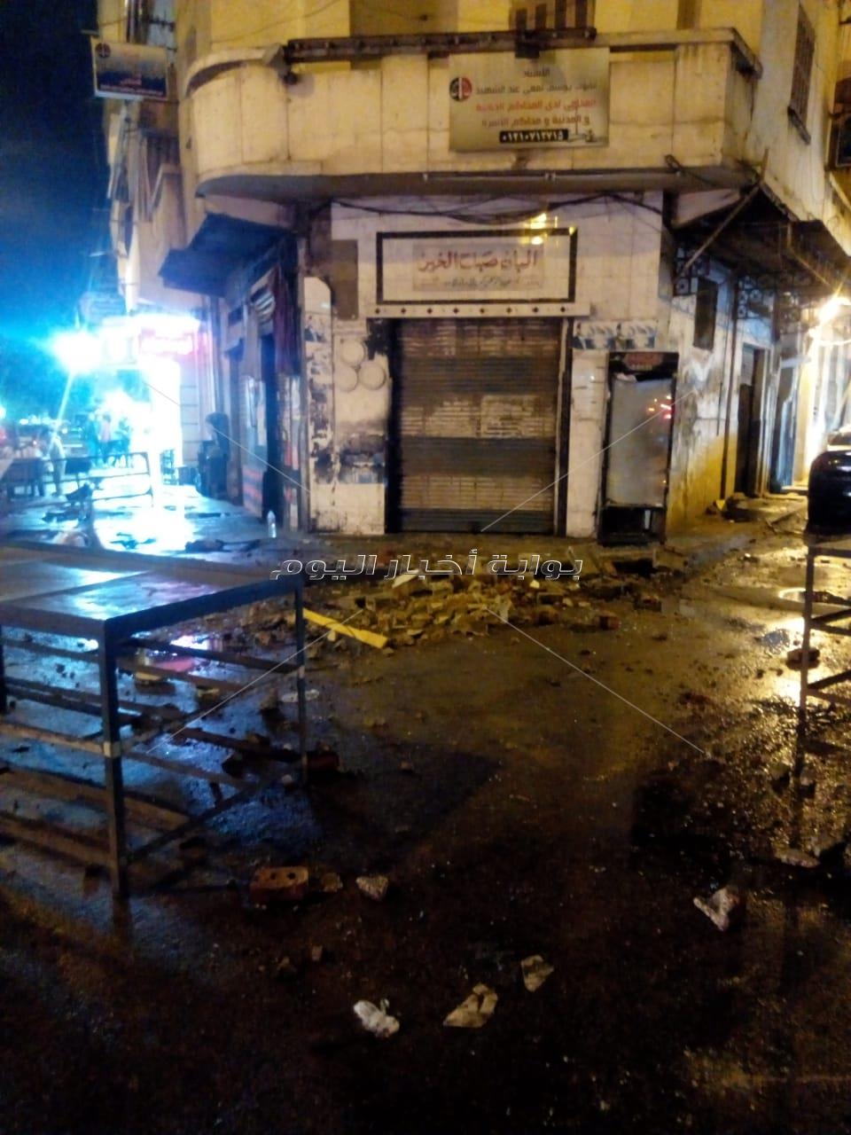 انهيار أجزاء من عقار رابع في الإسكندرية