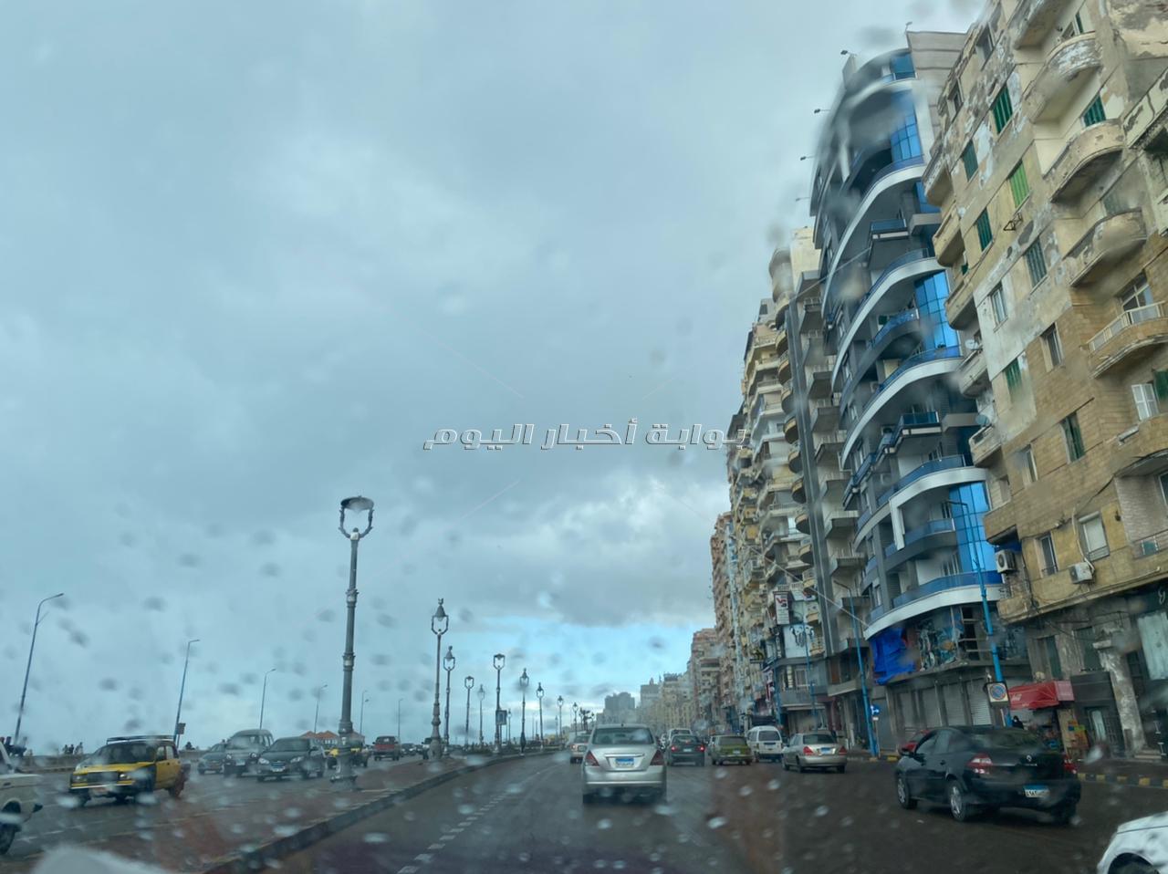 امطار خفيفة و رياح شديدة على الاسكندرية 