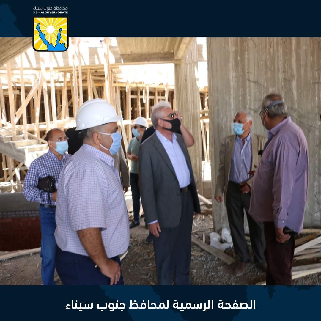 محافظ جنوب سيناء يتفقد تقدم العمل بمبنى مجلس المدينة الجديد بشرم الشيخ 