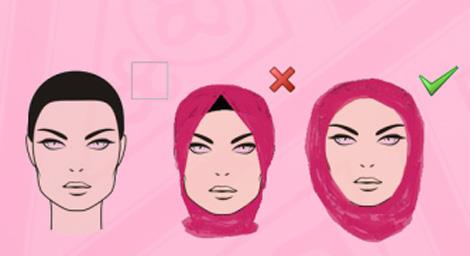 طريقة لف الحجاب حسب الوجه