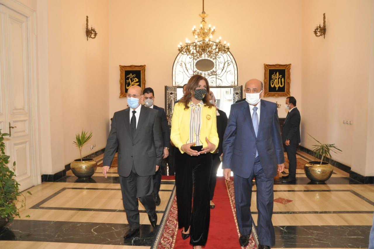 وزيرة الهجرة ووفد من المصريين بالخارج في زيارة لمجلس الدولة 