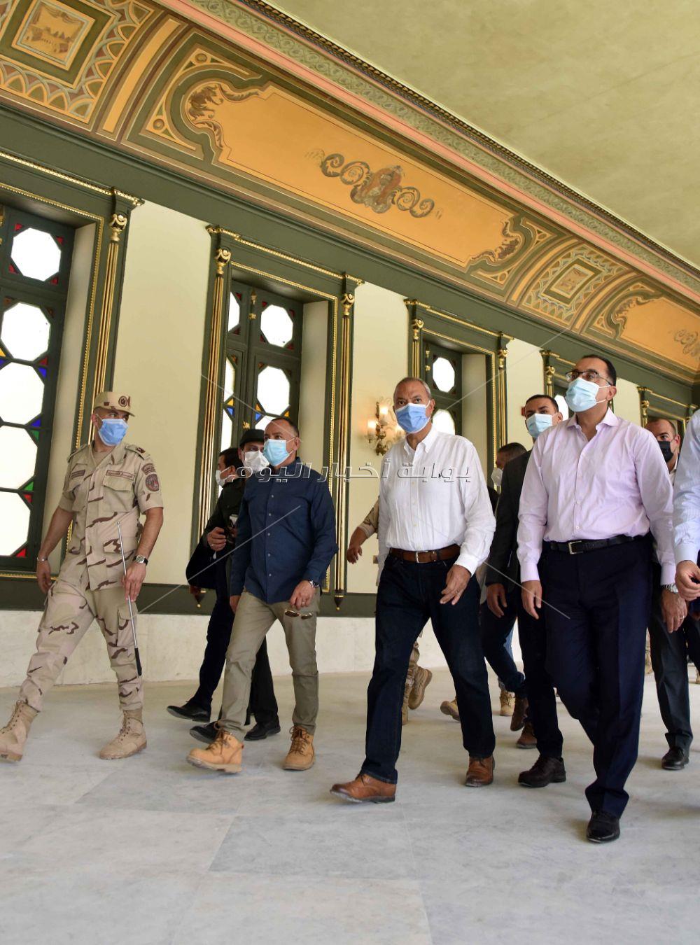 رئيس الوزراء يتفقد اعمال ترميم قصر محمد على باشا بشبرا