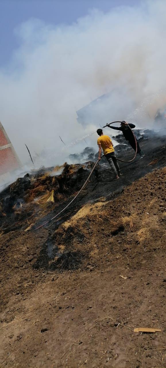 حريق مخزن اشغالات حي الهرم