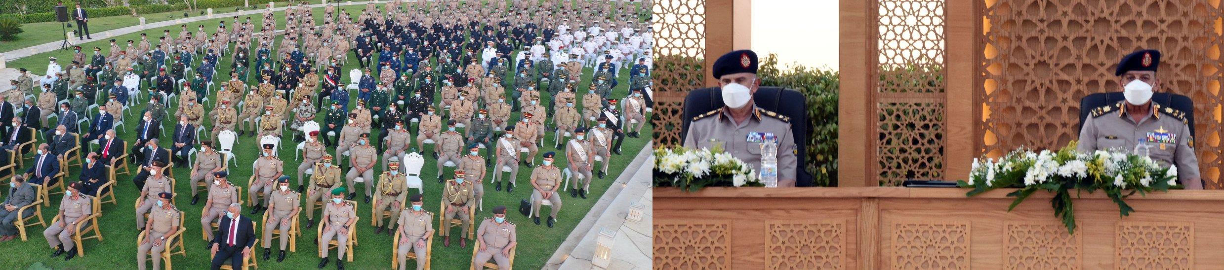 وزير الدفاع يشهد تخريج دورات جديدة من دارسى أكاديمية ناصر العسكرية وكلية القادة والأركان