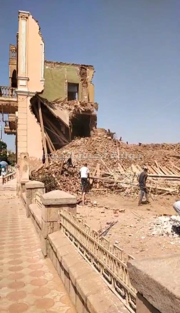 الانتهاء من إزالة قصر توفيق باشا اندراوس بمدينة الأقصر