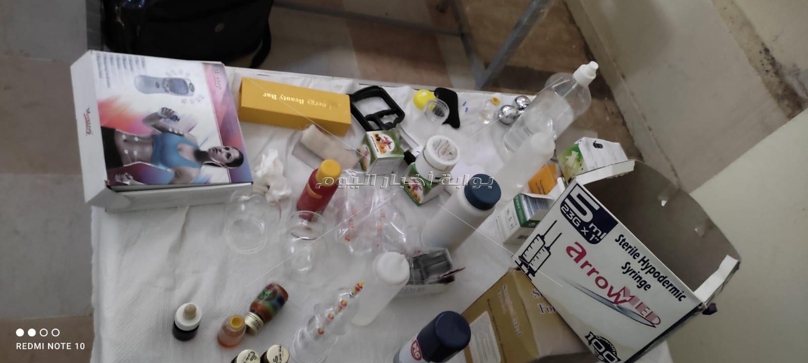 غلق وتشميع مركز مشهور للعلاج بالحجامة بدون ترخيص بداخلة أدوية مجهولة بمدينة نصر 