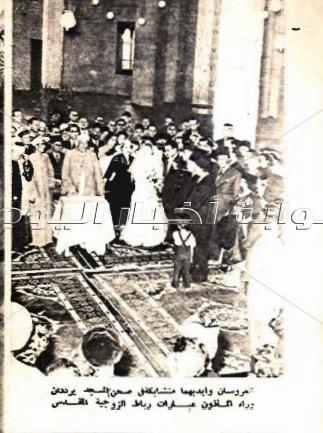 صور نادرة.. أول عرس بمصر والعالم يعقد في مسجد