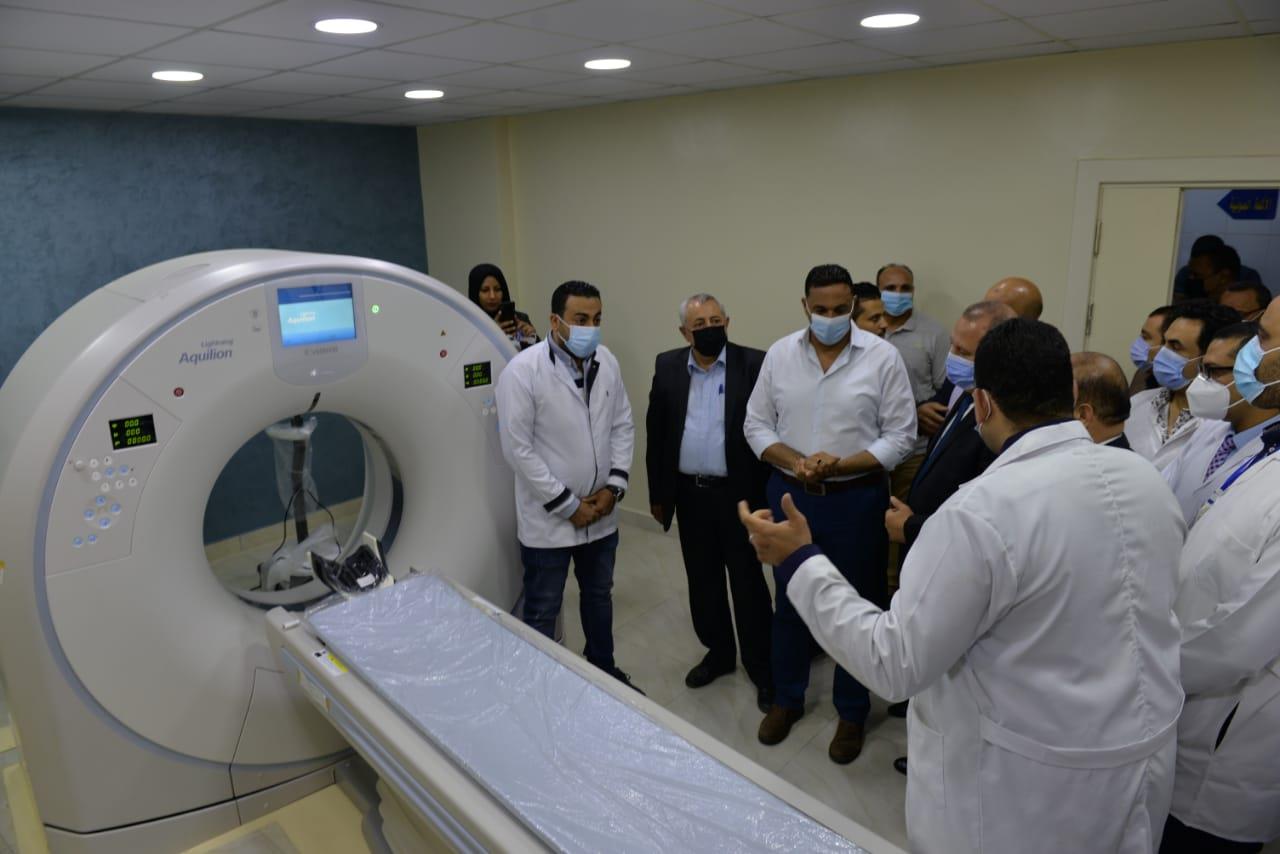 محافظ الدقهلية فى افتتاح قسم الأشعة المقطعية بمستشفى شربين :