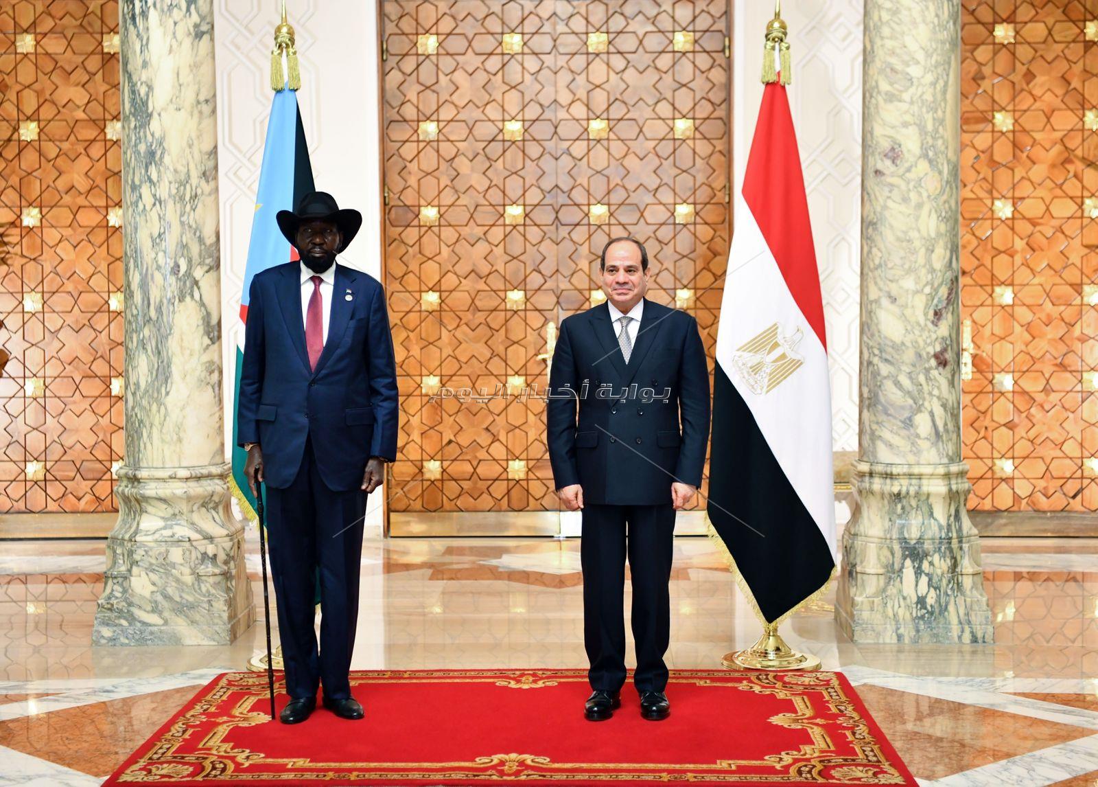 الرئيس السيسي يستقبل رئيس جنوب السودان