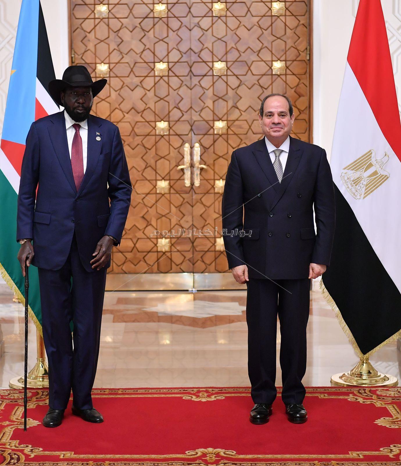 الرئيس السيسي يستقبل رئيس جنوب السودان
