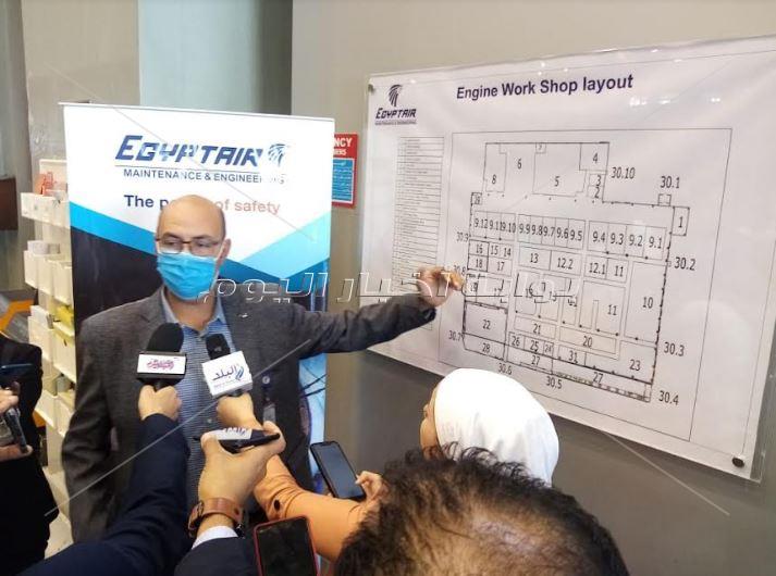 بدأت جولة وزير الطيران يتفقد صيانه المحركات وأكاديمية تدريب مصر للطيران
