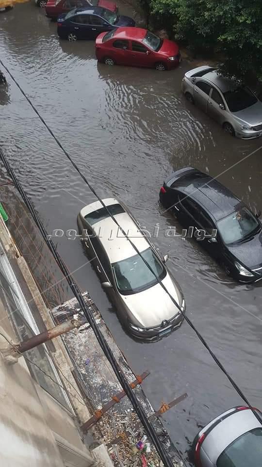 بالصور .. الامطار تتسبب فى غرق عدة طرق  هامة بالاسكندرية