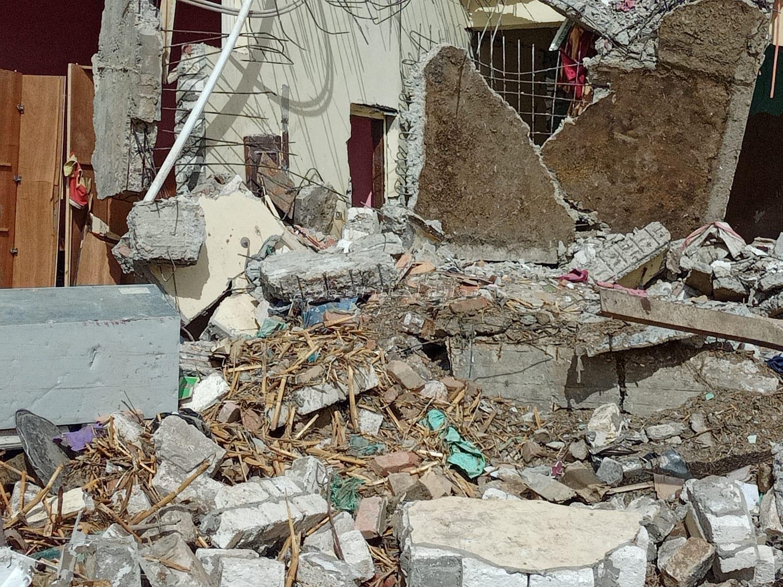 انهيار منزل بإهناسيا في بني سويف