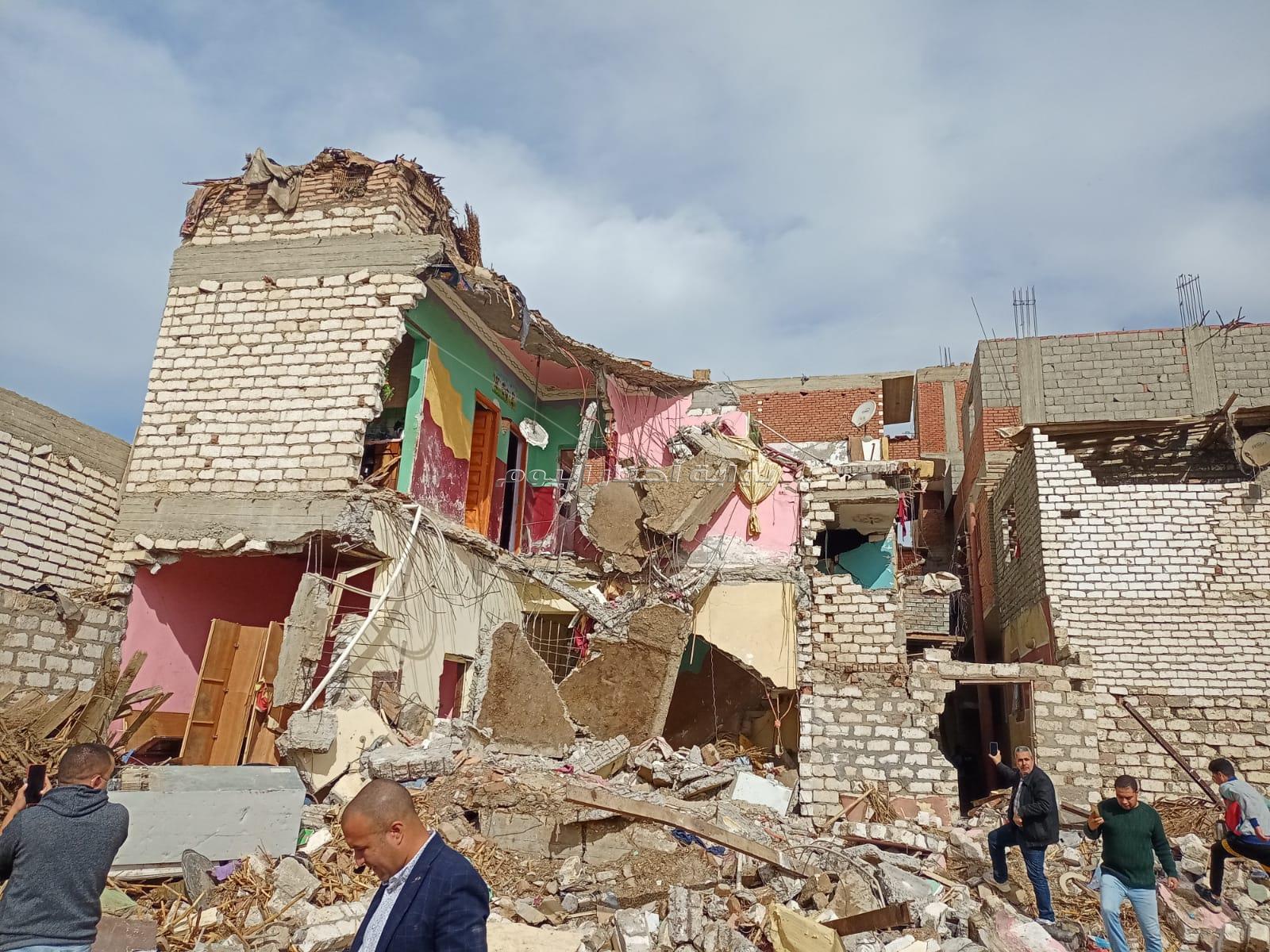 انهيار منزل بإهناسيا في بني سويف