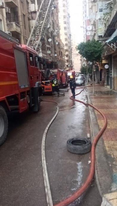 إخماد حريق في شقة سكنية بمنطقة الإبراهيمية بالإسكندرية