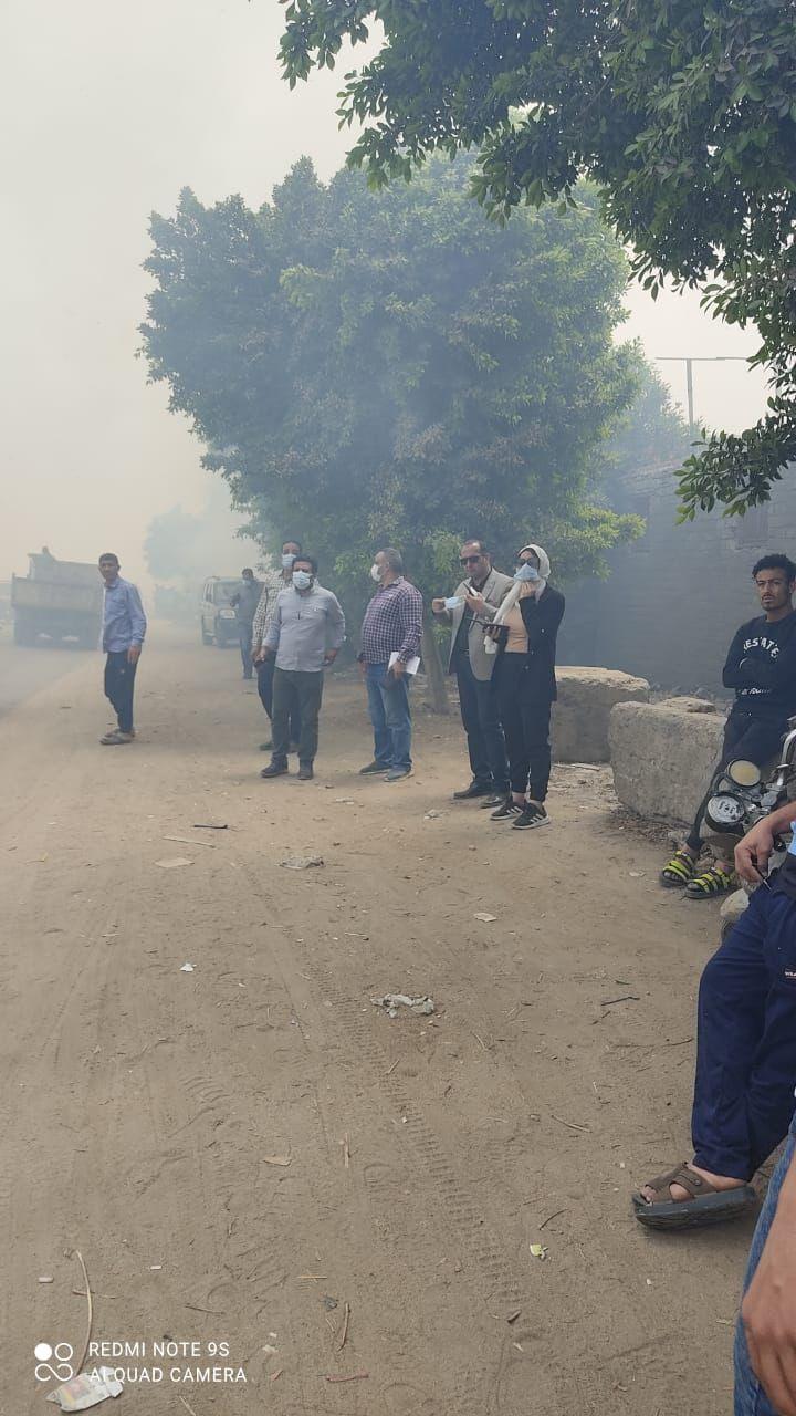 نشوب حريق بمزرعة موز بالقناطر الخيرية