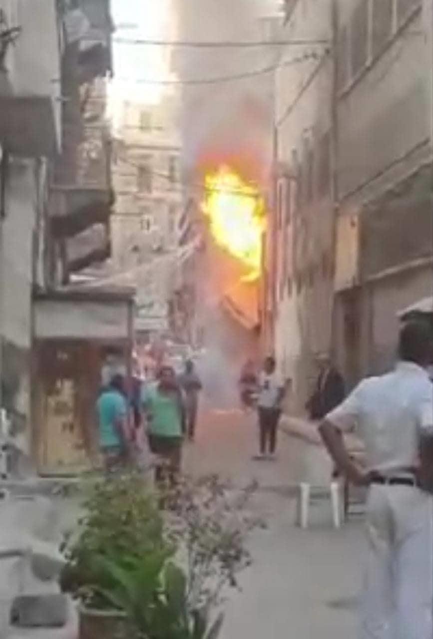 حريق بمخزن مطعم محمد أحمد في الإسكندرية بسبب ماس كهربائي