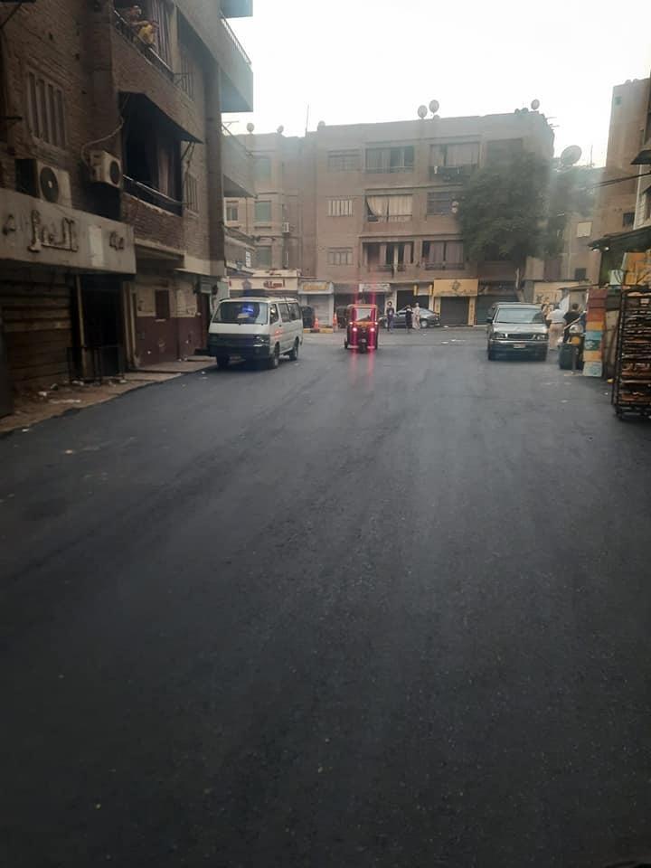  الانتهاء من رصف شارع عبد المنعم رياض ومتفرعاته بالوراق