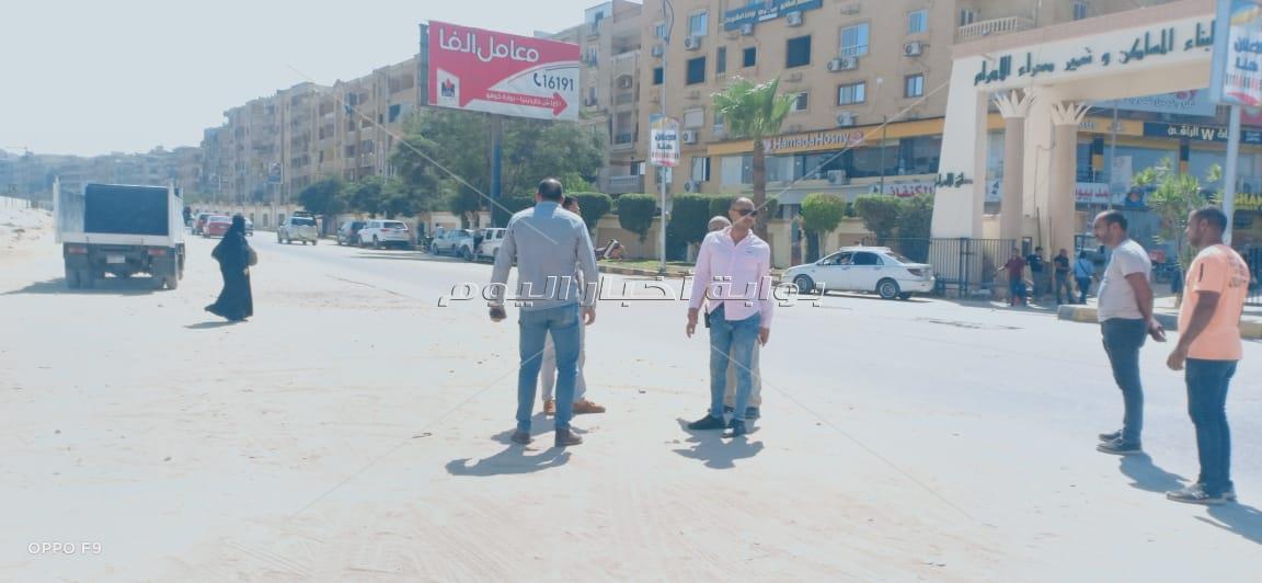 محافظة الجيزة : رفع 1050 حاله إشغال للمحال والمنشأت التجارية بحدائق الاهرام 