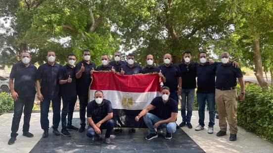  فريق القافلة الطبية المصرية بدولة السودان عقب انتهاء مهام عملهم