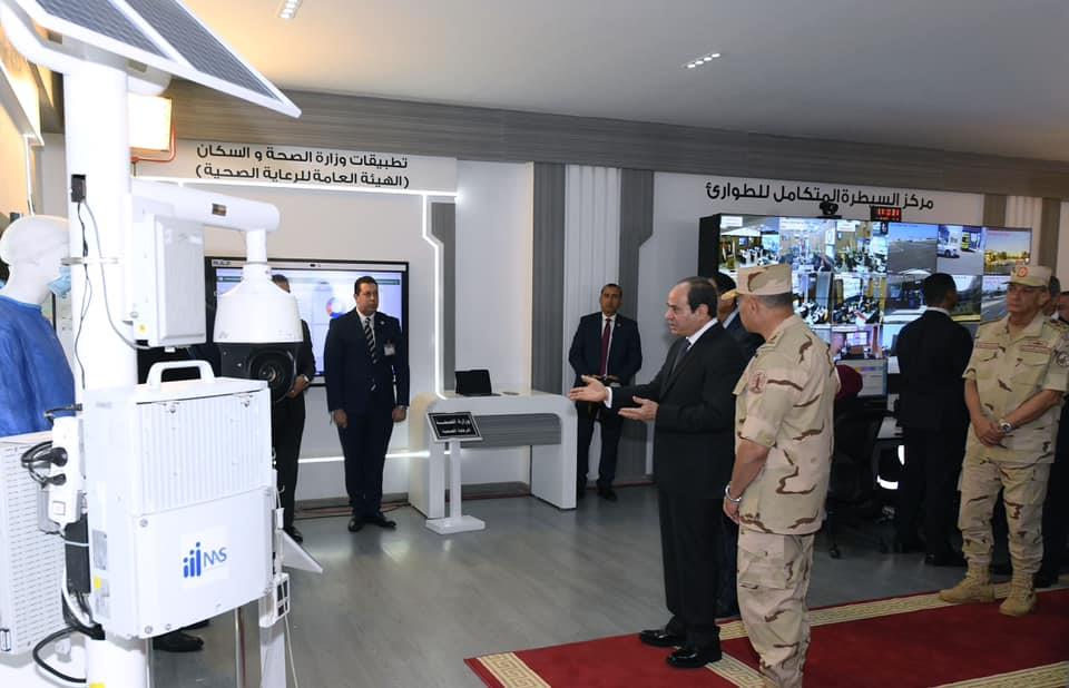 الرئيس السيسي يفتتح مركز التحكم الرئيسي للشبكة الوطنية الموحدة لخدمات الطوارئ بالمقطم