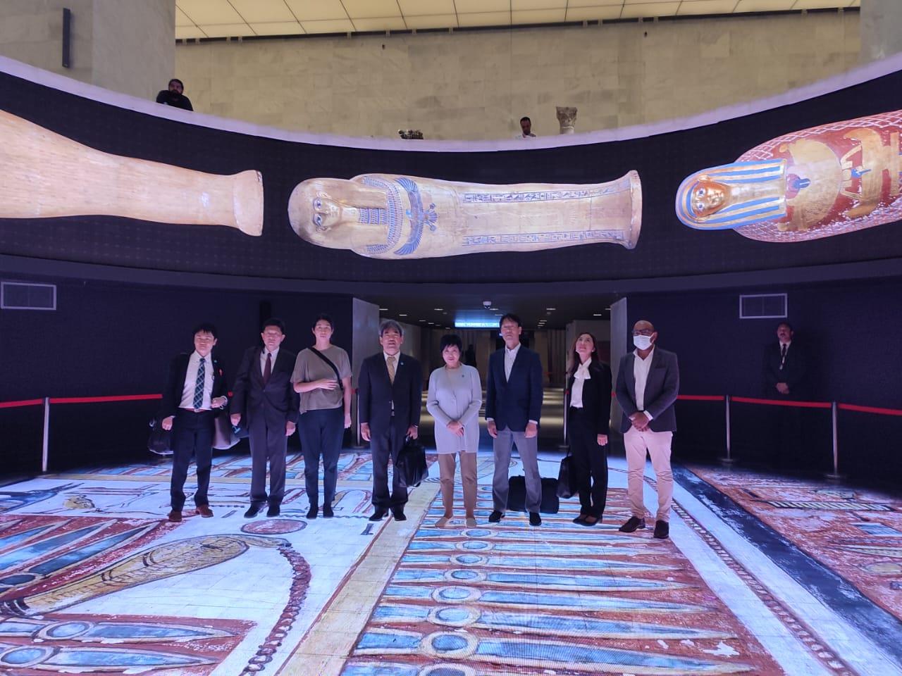 المتحف القومي للحضارة المصرية يستقبل محافظ طوكيو والوفد المرافق لها