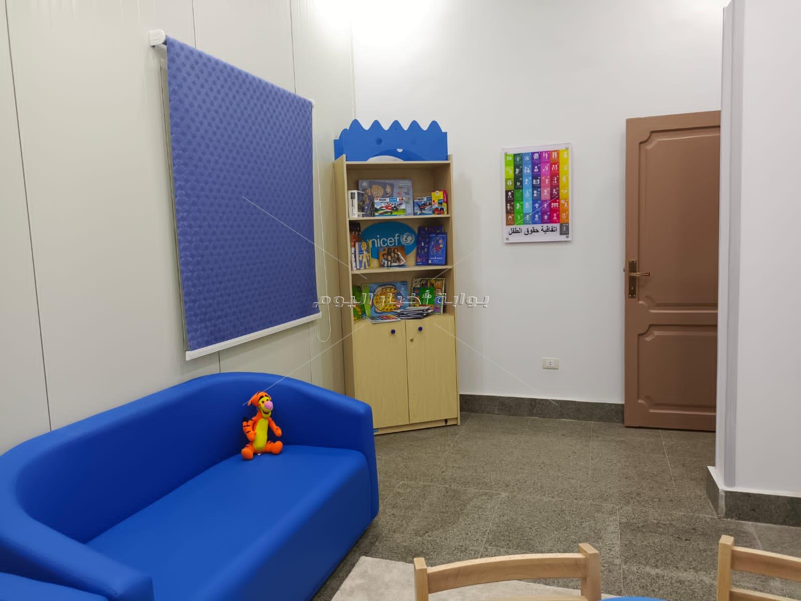 محكمة الطفل ببنها: مخصصة باللون الأزرق لاستقرار العقلي والعاطفي للطفل