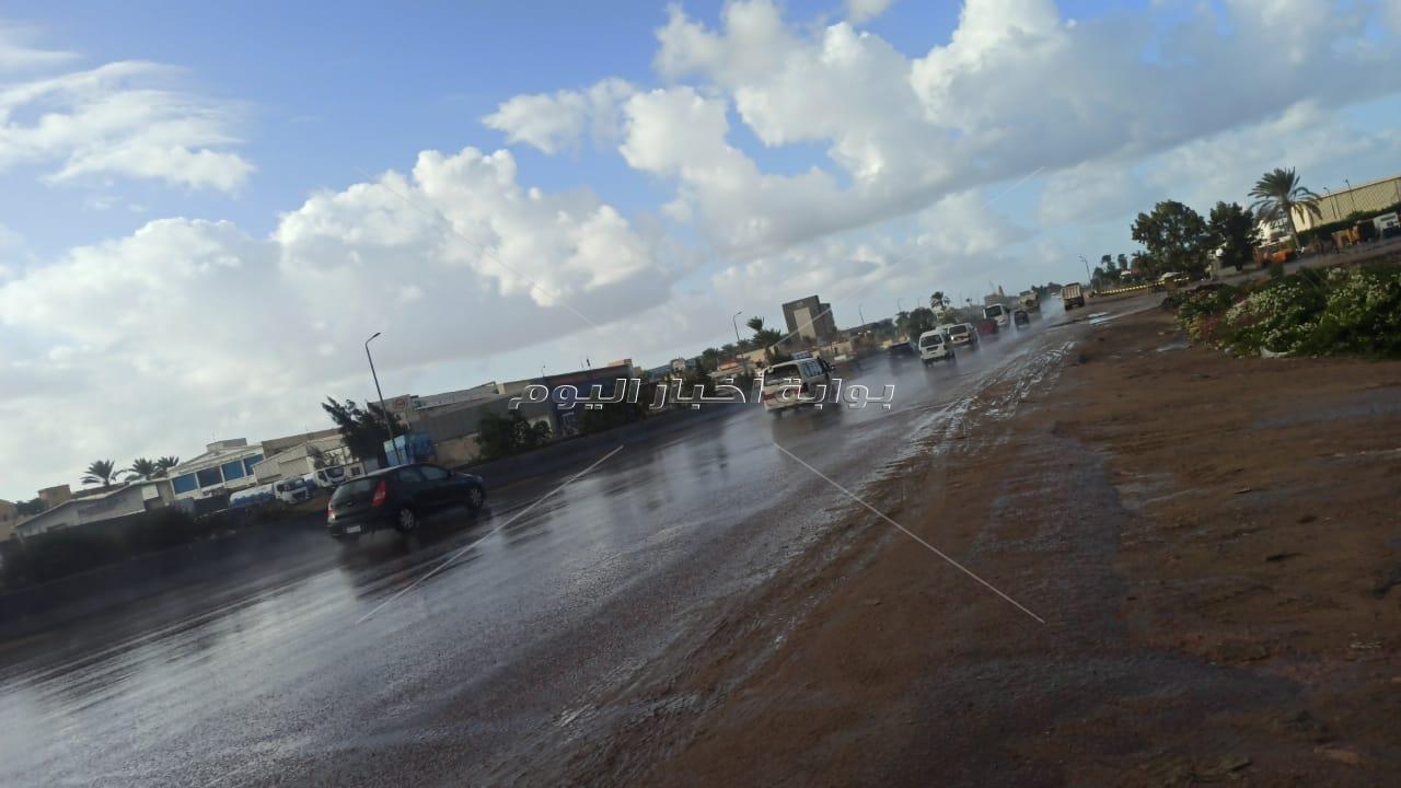 هطول أمطار على مناطق متفرقة في الإسكندرية