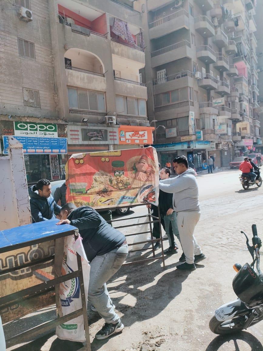 رفع 2800 حالة أشغال وتحرير25 محضر لمحلات مخالفة بالجيزة|صور