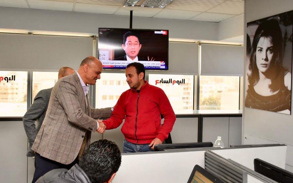 خالد ميري يواصل جولاته الانتخابية بزيارة «اليوم السابع»