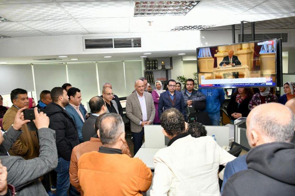 خالد ميري يواصل جولاته الانتخابية بزيارة «اليوم السابع»