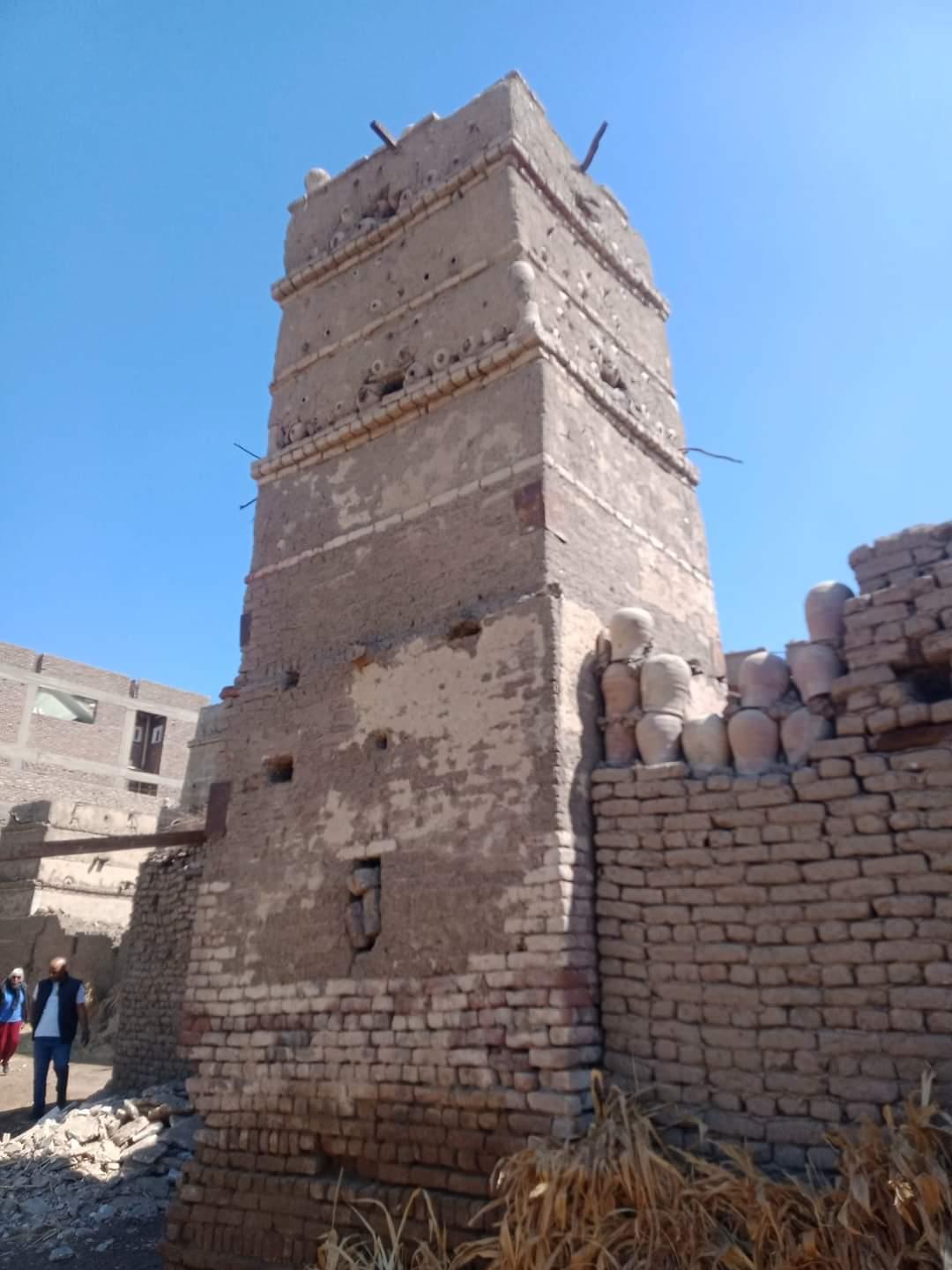 أجانب يزورون أقدم أبراج الحمام في قنا