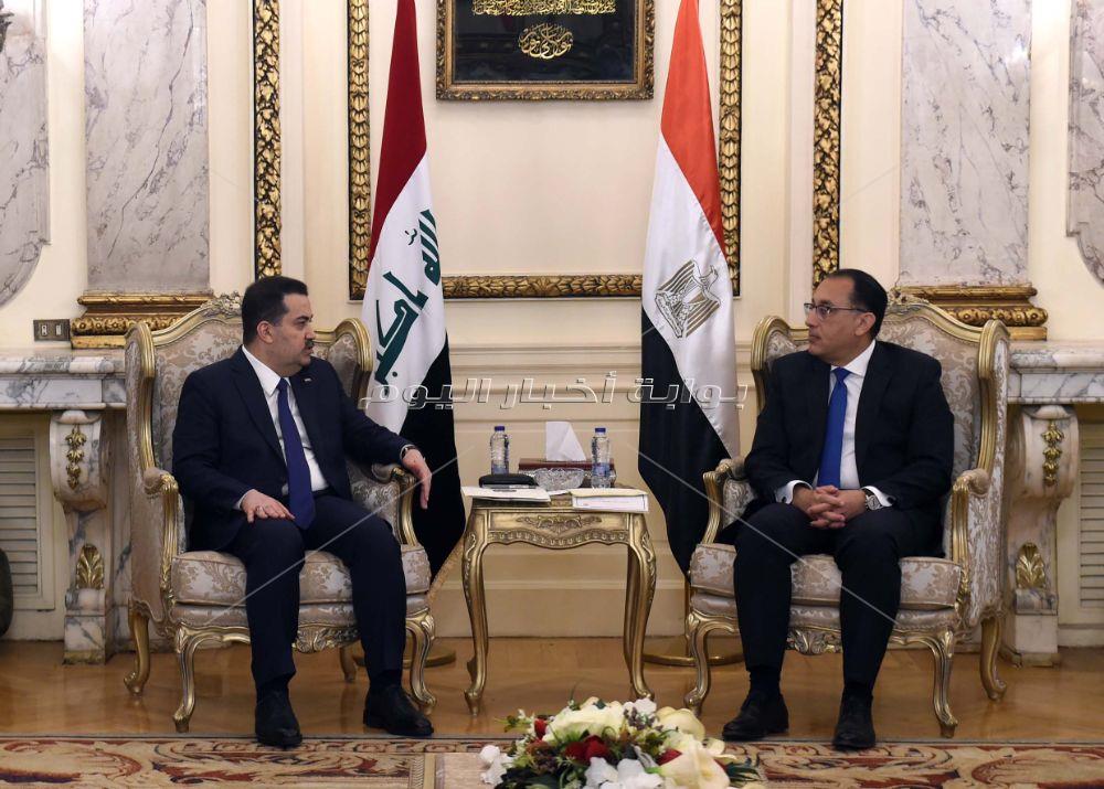 رئيسا الوزراء المصري والعراقي يعقدان جلسة مباحثات موسعة لاستعراض ملفات التعاون ذات الاهتمام المشترك