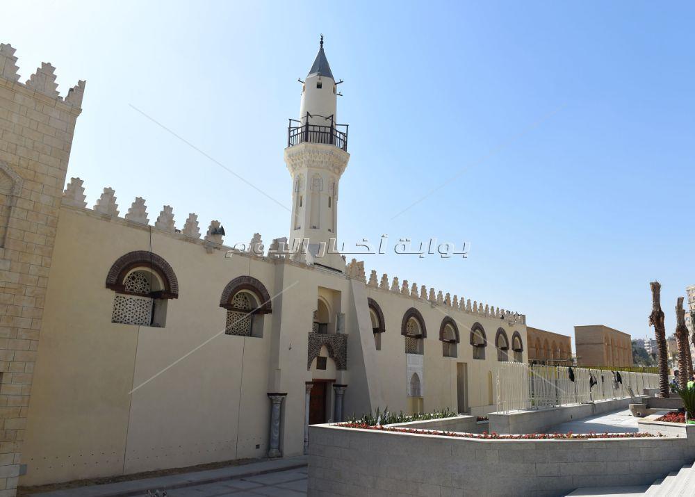 تطوير ساحة مسجد عمرو بن العاص استعداداً لشهر رمضان
