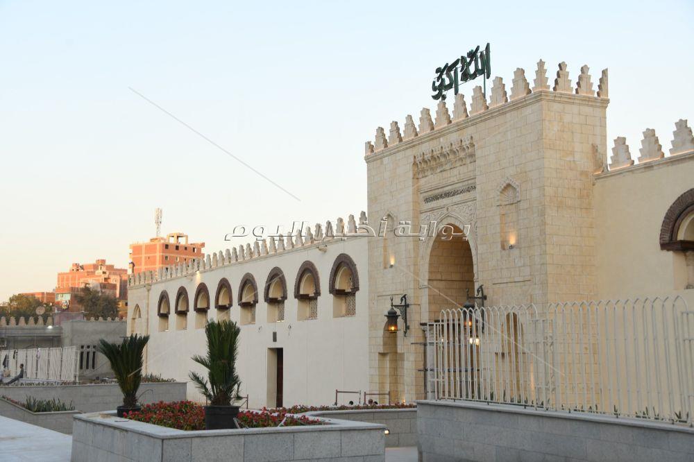 تطوير ساحة مسجد عمرو بن العاص استعداداً لشهر رمضان