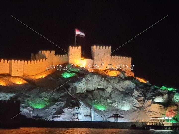 رفع العلم المصرى على قلعة صلاح الدين بطابا