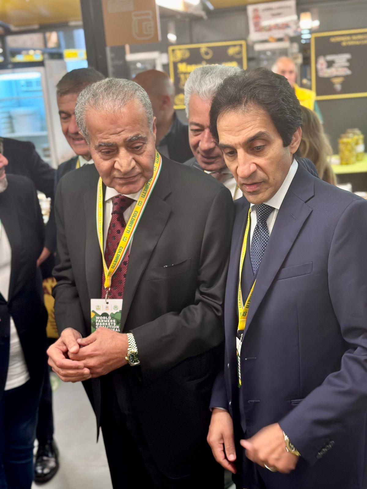 بسام راضي يستقبل وزير التموين بروما ويتفقدان معرض المنتجات الزراعية 