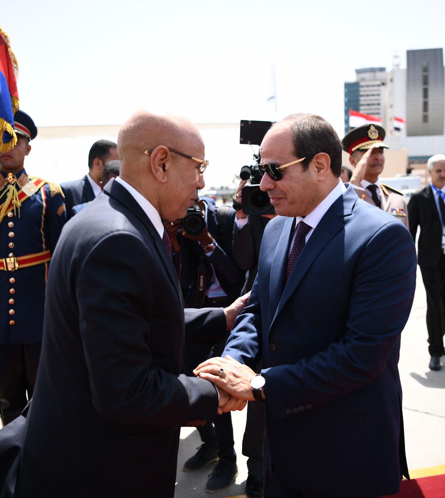 الرئيس السيسى يستقبل نظيره الموريتانى ويعقدان جلسة مباحثات بقصر الاتحادية