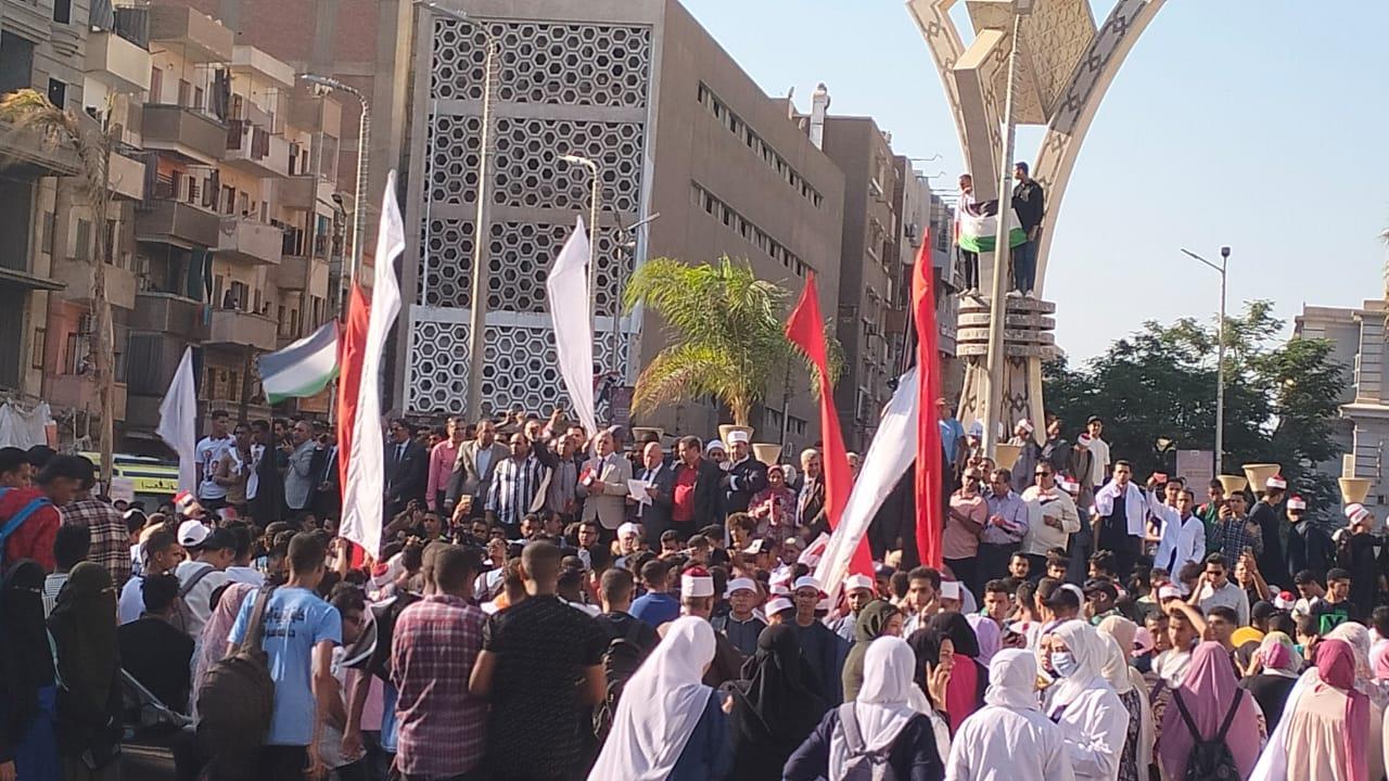مظاهرات حاشدة فى سوهاج نصرة للشعب الفلسطينى