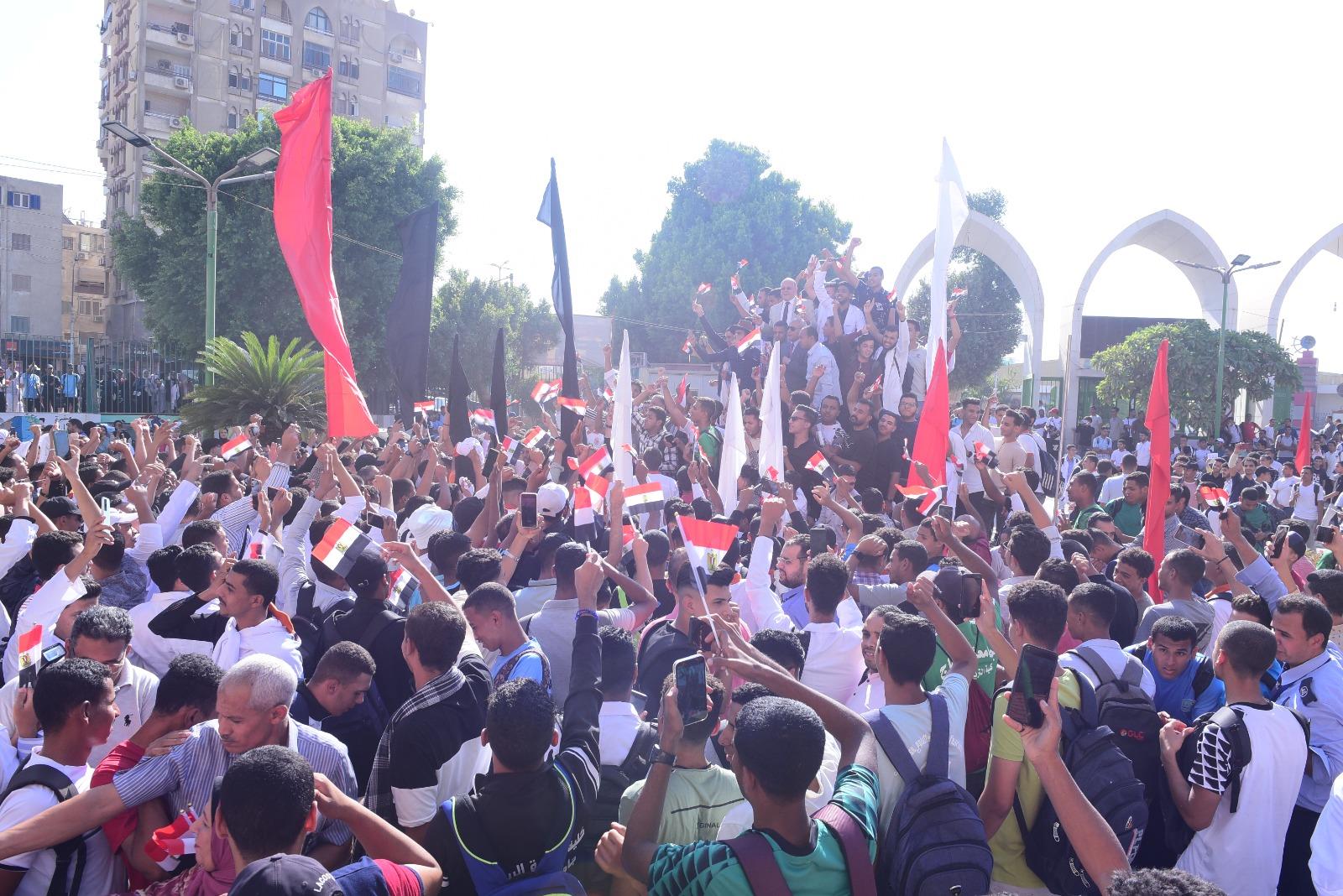 مظاهرات حاشدة فى سوهاج نصرة للشعب الفلسطينى