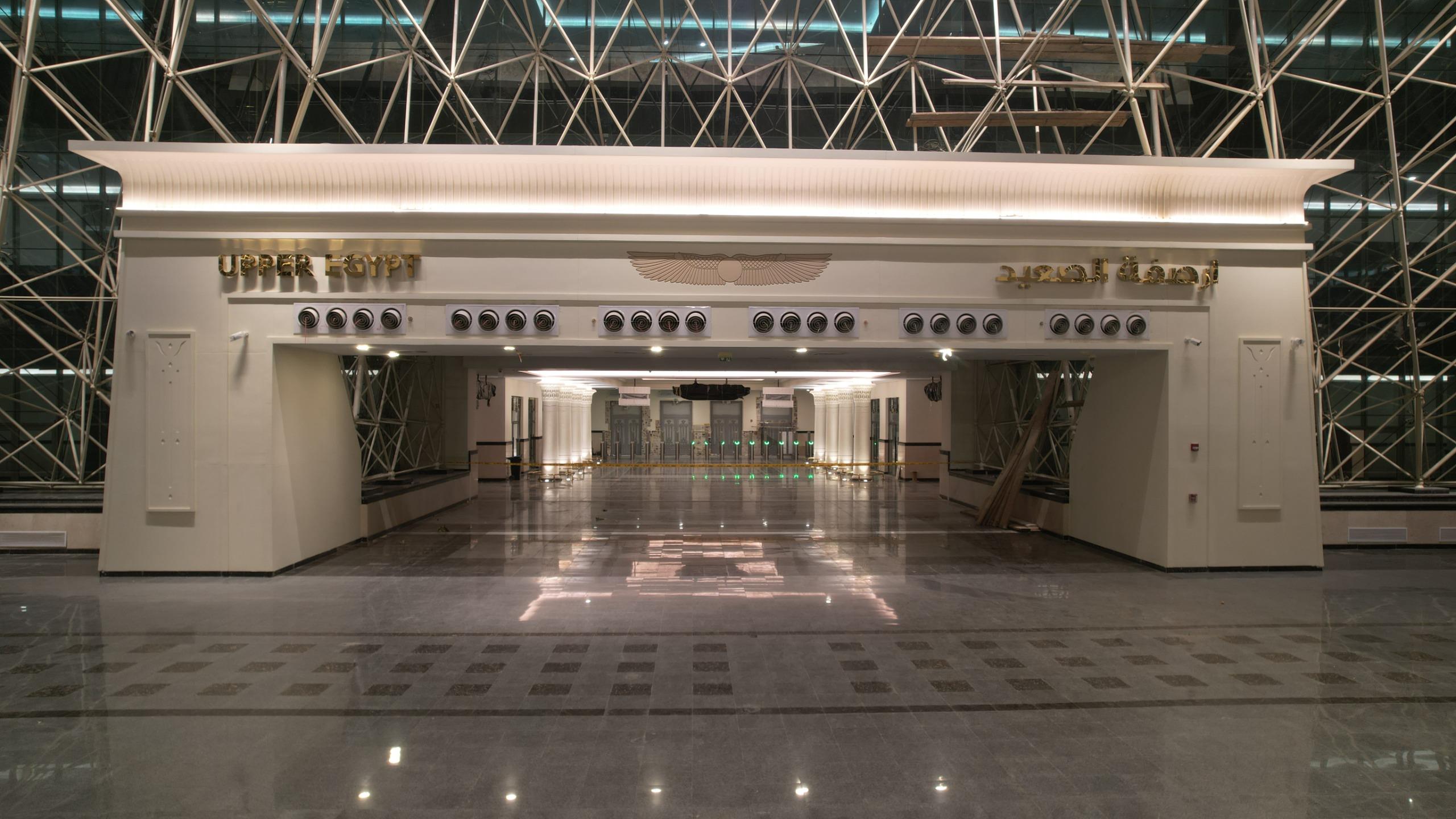 صور ليلية تبرز جمال محطة قطارات الصعيد ببشتيل قبل افتتاحها