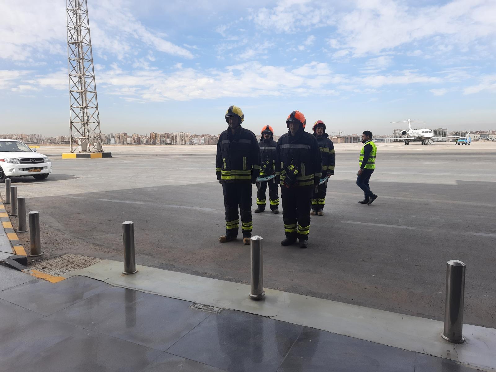 تجربة طوارئ صالة 4 بـشركة ميناء القاهرة الجوي
