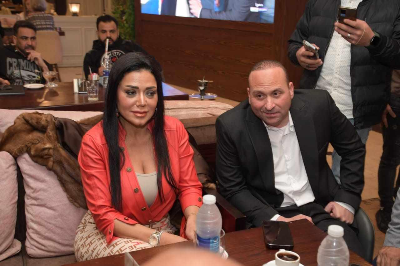 رانيا يوسف وأحمد عبد العزيز يحتفلون بمسلسل جريمة منتصف الليل