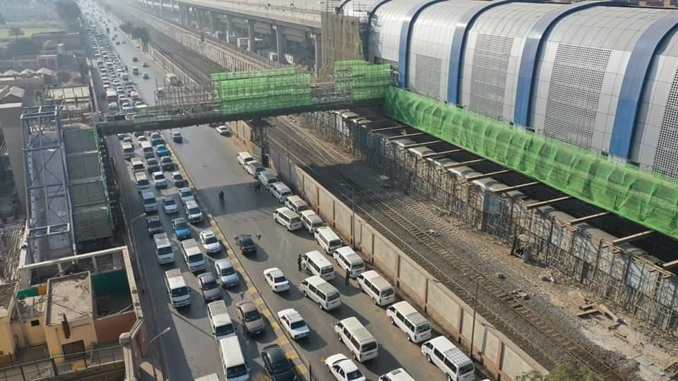 بالصور.. تقدم معدلات تنفيذ محطة مترو جامعة القاهرة بالخط الثالث 